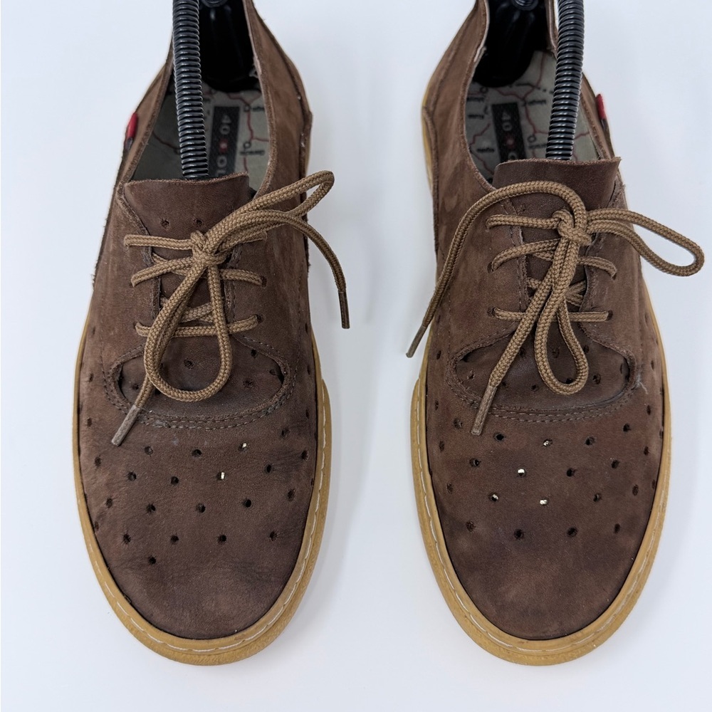 Oliberté Brown Leather Perforated Lace Up Shoes Men’s Size 40 EU Casual Comfort - Picture 11 of 12